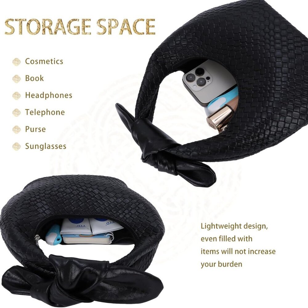 Black Dumpling Evening Bag - Versatile Handbag Fo… - image 5